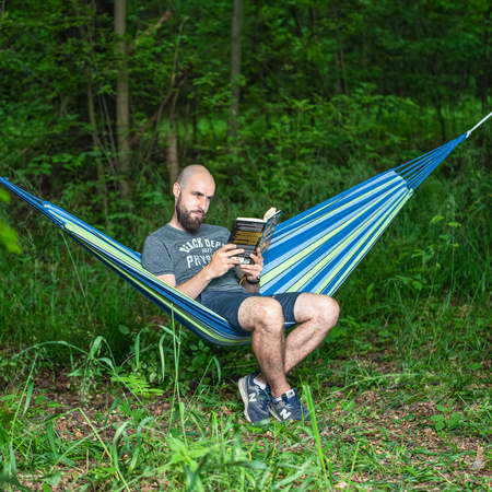 Hamak NILS CAMP NC9003 niebiesko-zielony