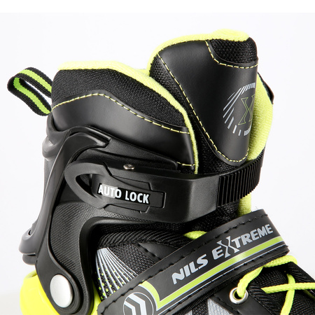 Łyżworolki dziecięce / młodzieżowe 4w1 NILS EXTREME NH18192 czarno / zielone