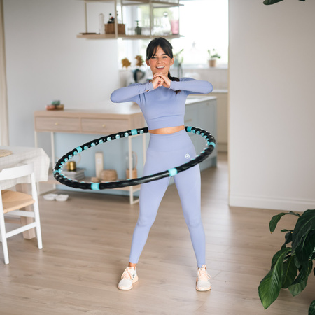 Hula hop masujący z magnesami HMS HHP006 98cm czarny / niebieski