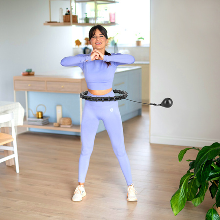 Hula hop z wypustkami i obciążnikiem HMS HHW02 czarny