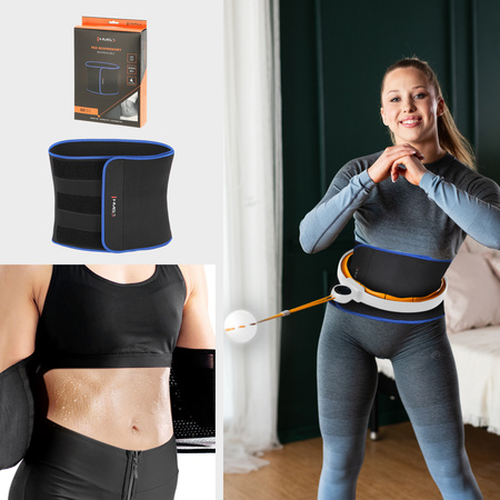 Hula hop magnetyczny z licznikiem i pasem HMS HHM21 biały / pomarańczowy