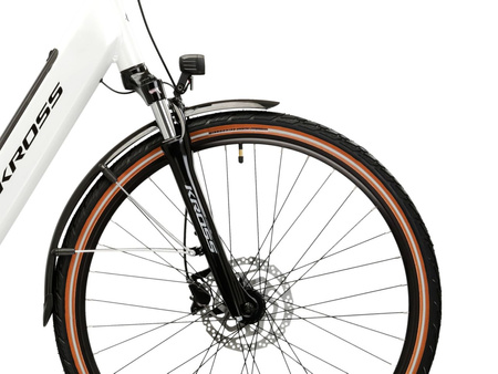 Rower elektryczny trekkingowy Kross Trans Hybrid 1.0 522 Wh 2025 perła