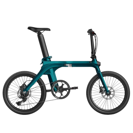 Rower elektryczny składany Fiido X 350W 2024 turkusowy