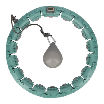 Hula hop z obciążnikiem i licznikiem HMS FH03 green