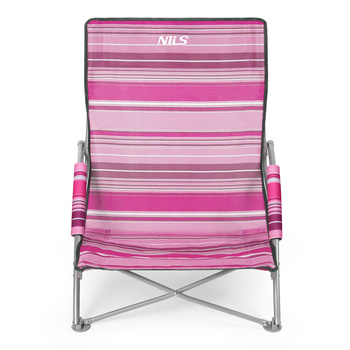 Krzesło plażowe NILS NC3035 różowe