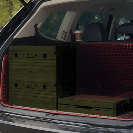 Składana skrzynia kempingowa z funkcją stołu NILS CAMP NCB4002 32L zielona 