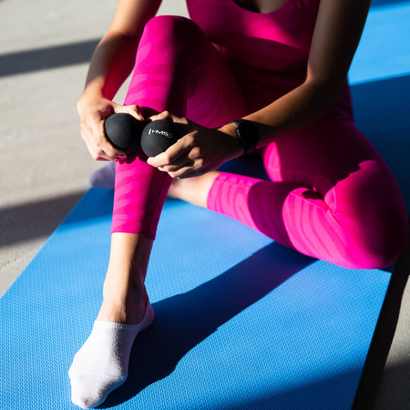 Podwójna piłka do masażu lacrosse HMS BLC02 czarna