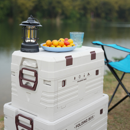 Składana skrzynia kempingowa z pokrywą NILS CAMP NCB4003 50L