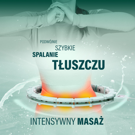 Hula hop z magnesami, obciążnikiem i licznikiem HMS HHM14 zielony