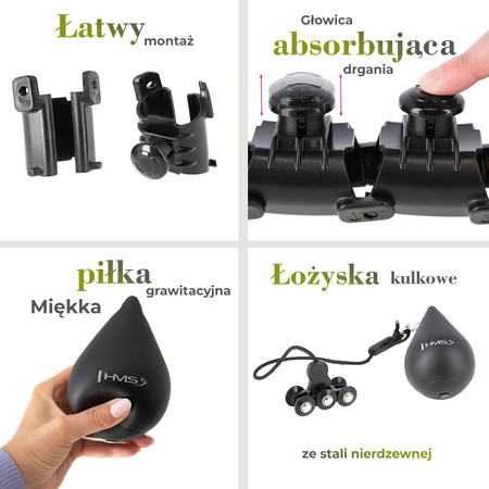 Hula hop z wypustkami i obciążnikiem HMS HHW12 czarny