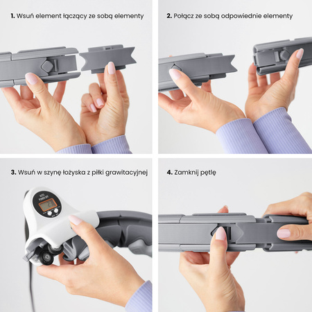 Hula hop z wypustkami, obciążnikiem i licznikiem HMS HHW06 czarny