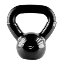 Kettlebell żeliwny pokryty winylem HMS KNV06 6 kg czarny