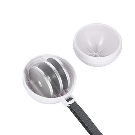 Hula hop z magnesami, obciążnikiem i licznikiem HMS HHM16 biało - czarny