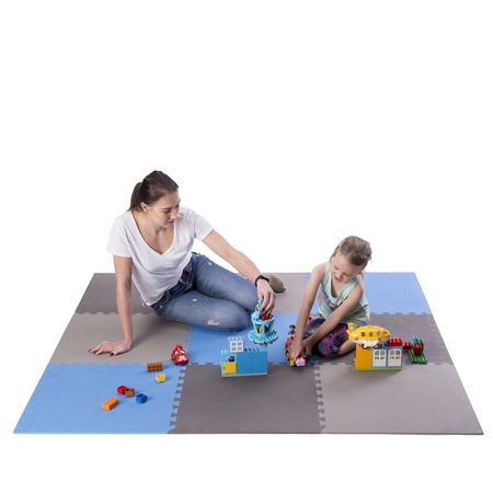 Mata puzzle ONE FITNESS MP10 MULTIPACK 10 mm niebiesko - szara