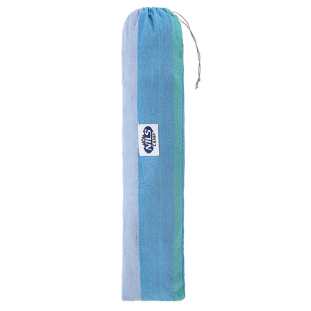 Hamak z drewnianą belka NILS CAMP NC9004 niebieski-ciemnoniebieski