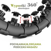Hula hop z wypustkami, obciążnikiem i pasem HMS HHW12 + BR163 czarny