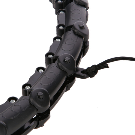 Hula hop z wypustkami, obciążnikiem i pasem HMS HHW11 czarny