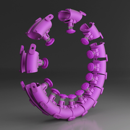 Hula hop z wypustkami i obciążnikiem HMS HHW12 fioletowy