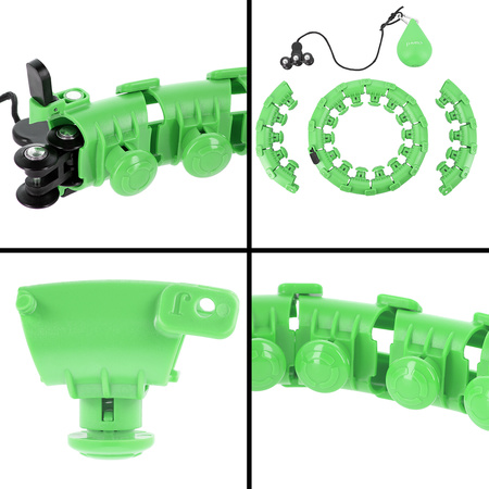 Hula hop z obciążnikiem HMS HHW01 zielony