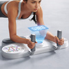 Deska do ćwiczeń mięśni brzucha i pompek z licznikiem HMS DBP03 biało - szara