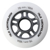 Zestaw kółek do rolek PU 76 mm 82A NILS EXTREME białe matowe