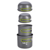 Zestaw naczyń turystycznych XL NILS CAMP NC1767 szary
