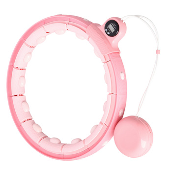 Hula hop z obciążnikiem i licznikiem HMS FH02 pink