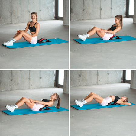 Przyrząd do rozciągania pleców z magnesami HMS PRP02 czerwony