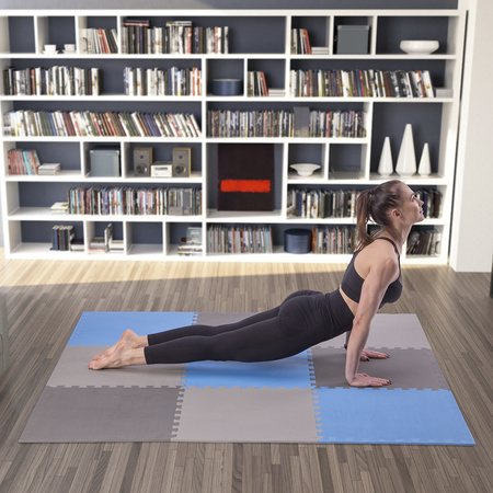 Mata puzzle ONE FITNESS MP10 MULTIPACK 10 mm niebiesko - szara