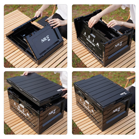 Składana skrzynia kempingowa z funkcją stołu 2w1 NILS CAMP NCB4006 50L