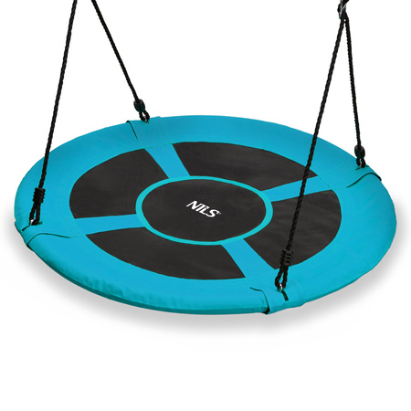 Huśtawka bocianie gniazdo NILS NB5031 śr.100 cm turkusowa