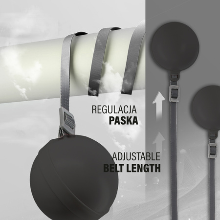 Hula hop z magnesami, obciążnikiem i licznikiem HMS HHM16 czarny - różowy