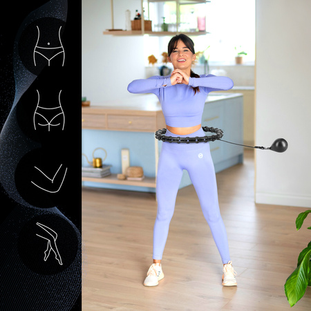 Hula hop z wypustkami i obciążnikiem HMS HHW11 czarny