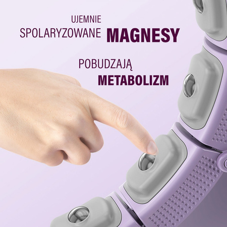 Hula hop z magnesami, obciążnikiem i licznikiem HMS HHM14 fioletowy
