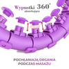 Hula hop z wypustkami, obciążnikiem i pasem HMS HHW12 fioletowy + BR163 czarny