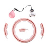Hula hop z magnesem, obciążnikiem i licznikiem HMS HHM15 różowo - biały