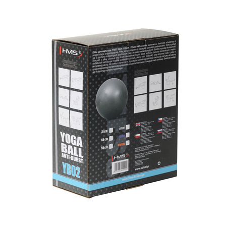 Piłka gimnastyczna anti - burst HMS YB02 55 cm pomarańczowa