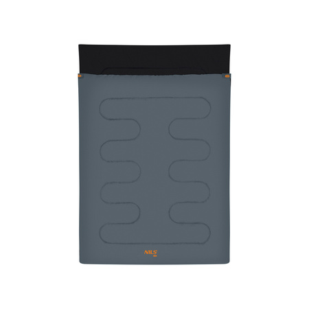 Śpiwór podwójny NILS CAMP NC2001 antracyt-pomarańczowy